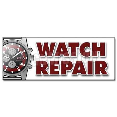 Signmission WATCH REPAIR DECAL sticker batteries jewelry gems bands appraisals, D-48 Watch Repair D-48 Watch Repair